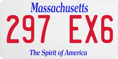 MA license plate 297EX6