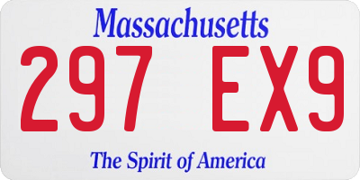 MA license plate 297EX9