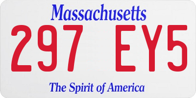MA license plate 297EY5