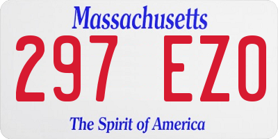 MA license plate 297EZ0