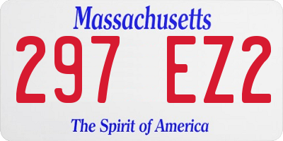 MA license plate 297EZ2