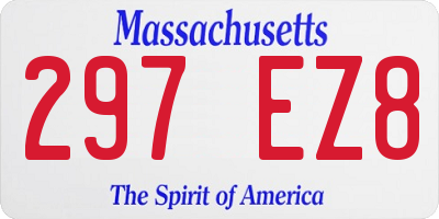 MA license plate 297EZ8