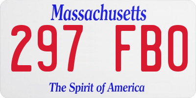 MA license plate 297FB0