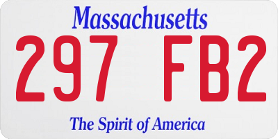 MA license plate 297FB2