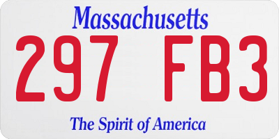 MA license plate 297FB3
