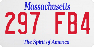 MA license plate 297FB4