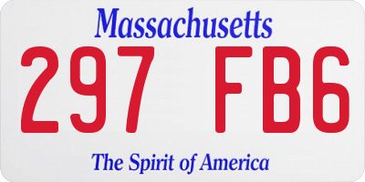 MA license plate 297FB6