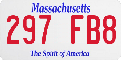 MA license plate 297FB8