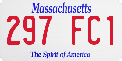 MA license plate 297FC1