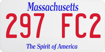 MA license plate 297FC2