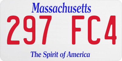 MA license plate 297FC4