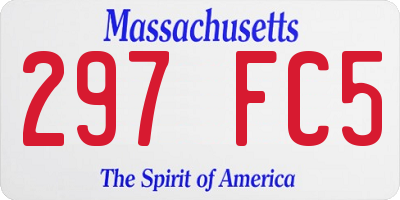 MA license plate 297FC5