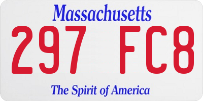 MA license plate 297FC8