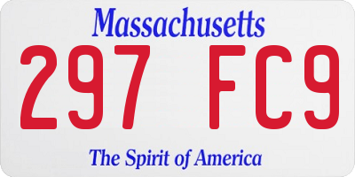 MA license plate 297FC9