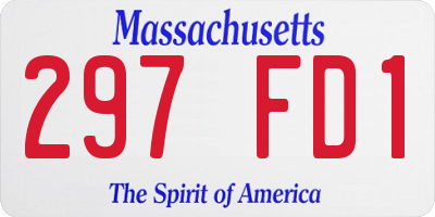 MA license plate 297FD1