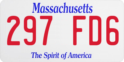 MA license plate 297FD6