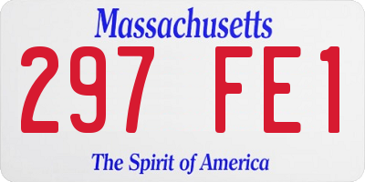 MA license plate 297FE1