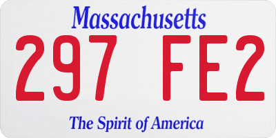 MA license plate 297FE2