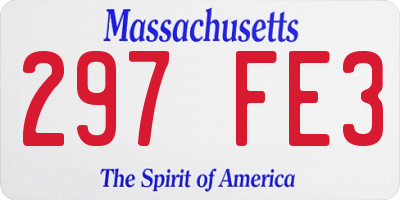 MA license plate 297FE3