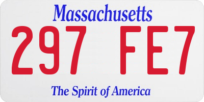 MA license plate 297FE7