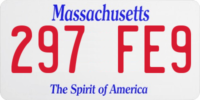 MA license plate 297FE9