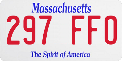 MA license plate 297FF0