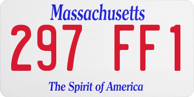 MA license plate 297FF1