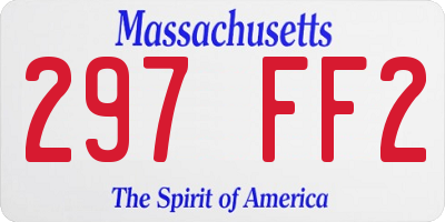 MA license plate 297FF2