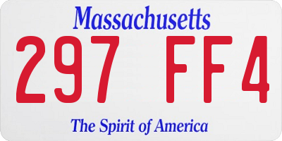 MA license plate 297FF4