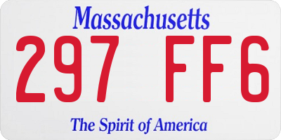 MA license plate 297FF6