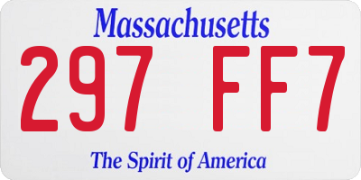 MA license plate 297FF7