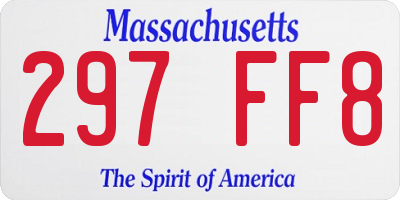 MA license plate 297FF8
