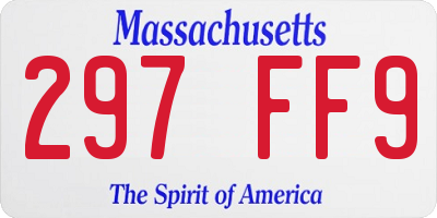 MA license plate 297FF9