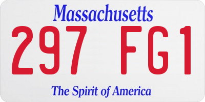 MA license plate 297FG1