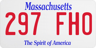 MA license plate 297FH0