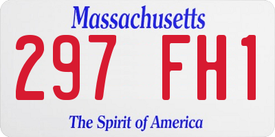 MA license plate 297FH1