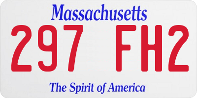 MA license plate 297FH2