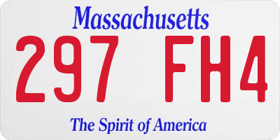 MA license plate 297FH4