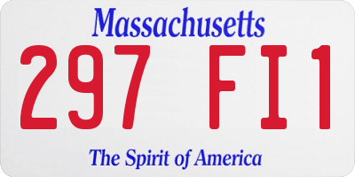 MA license plate 297FI1