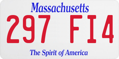 MA license plate 297FI4
