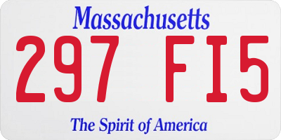 MA license plate 297FI5