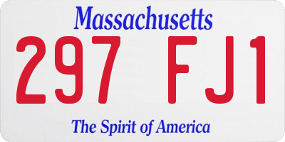 MA license plate 297FJ1