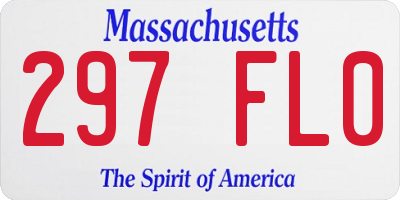 MA license plate 297FL0
