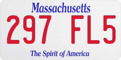 MA license plate 297FL5