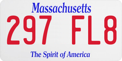 MA license plate 297FL8