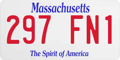 MA license plate 297FN1
