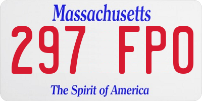 MA license plate 297FP0