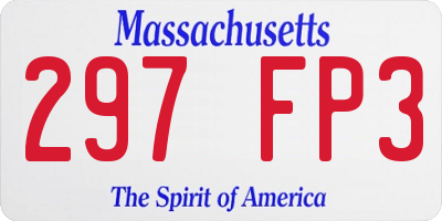MA license plate 297FP3