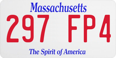 MA license plate 297FP4