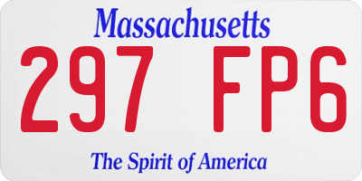 MA license plate 297FP6